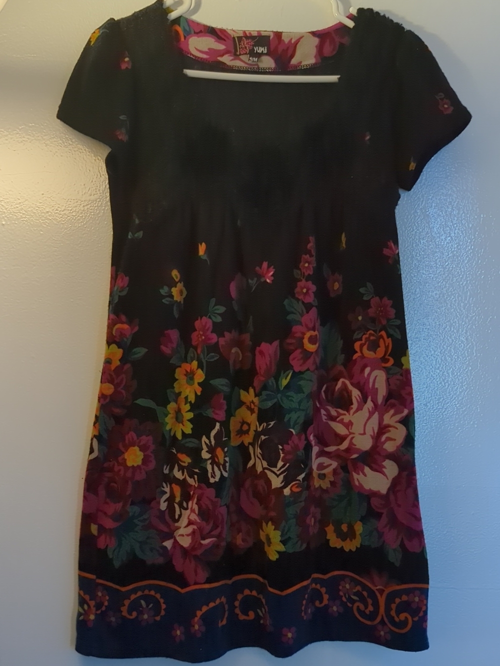 Anthropologie Yumi Wool Blend Floral Mini Dress S